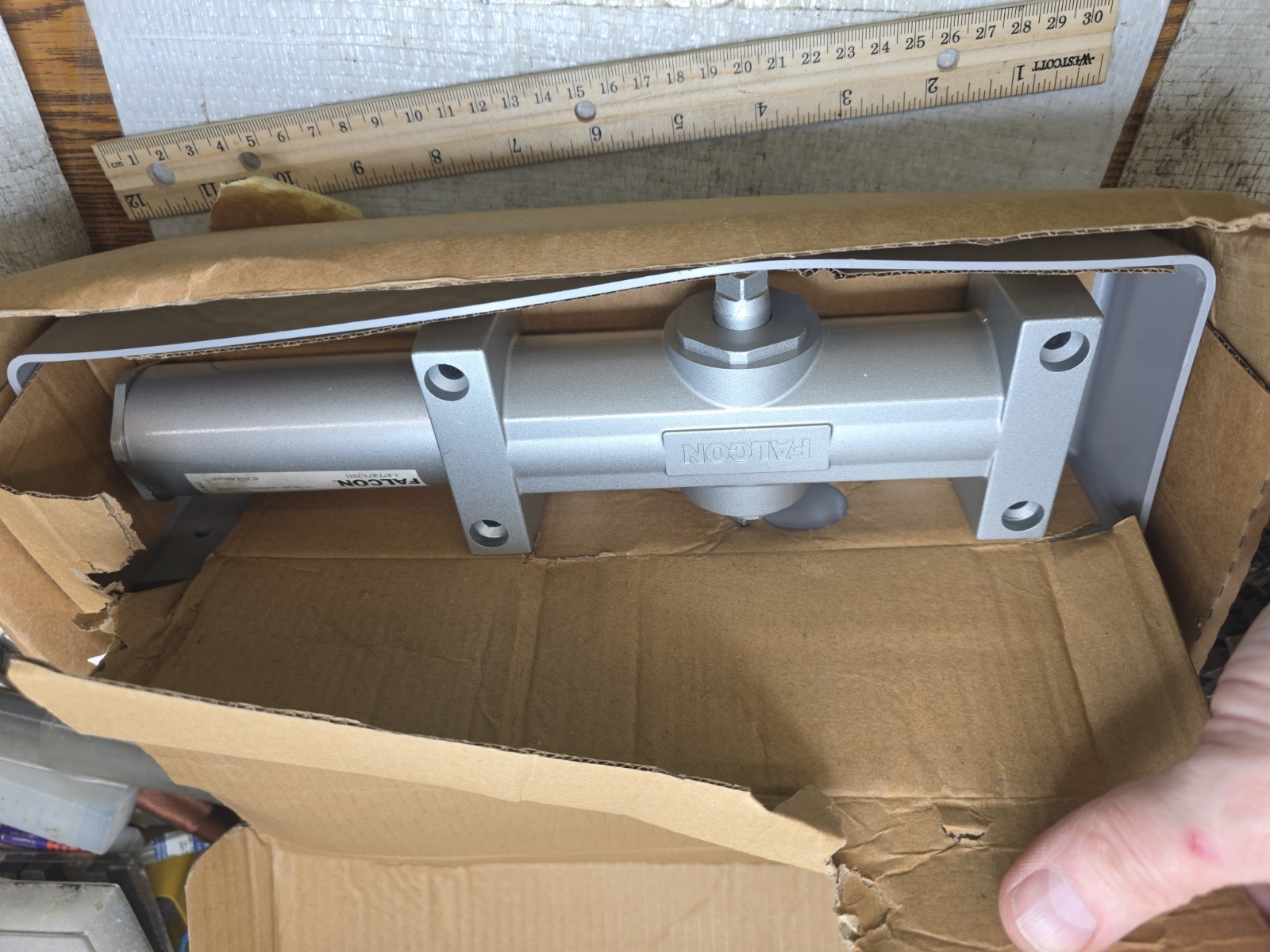 FALCON SC71A RWPA AL Door Closer,Aluminum,Nonhanded 22RC52