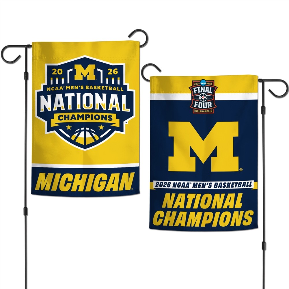 Michigan Wolverines 2026 Men's Basketball National Champions Garden Flag