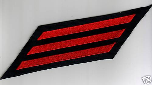 USCG SERVICE HASHMARKS FOR 12 YEARS SERVICE BLUES