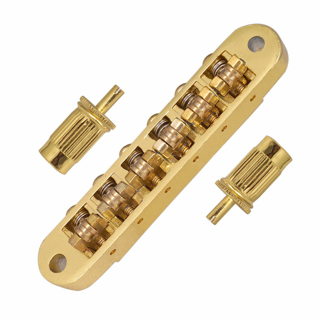 Brass Roller Saddle Guitar Bridge Tailpiece Sets for Les Paul LP SG