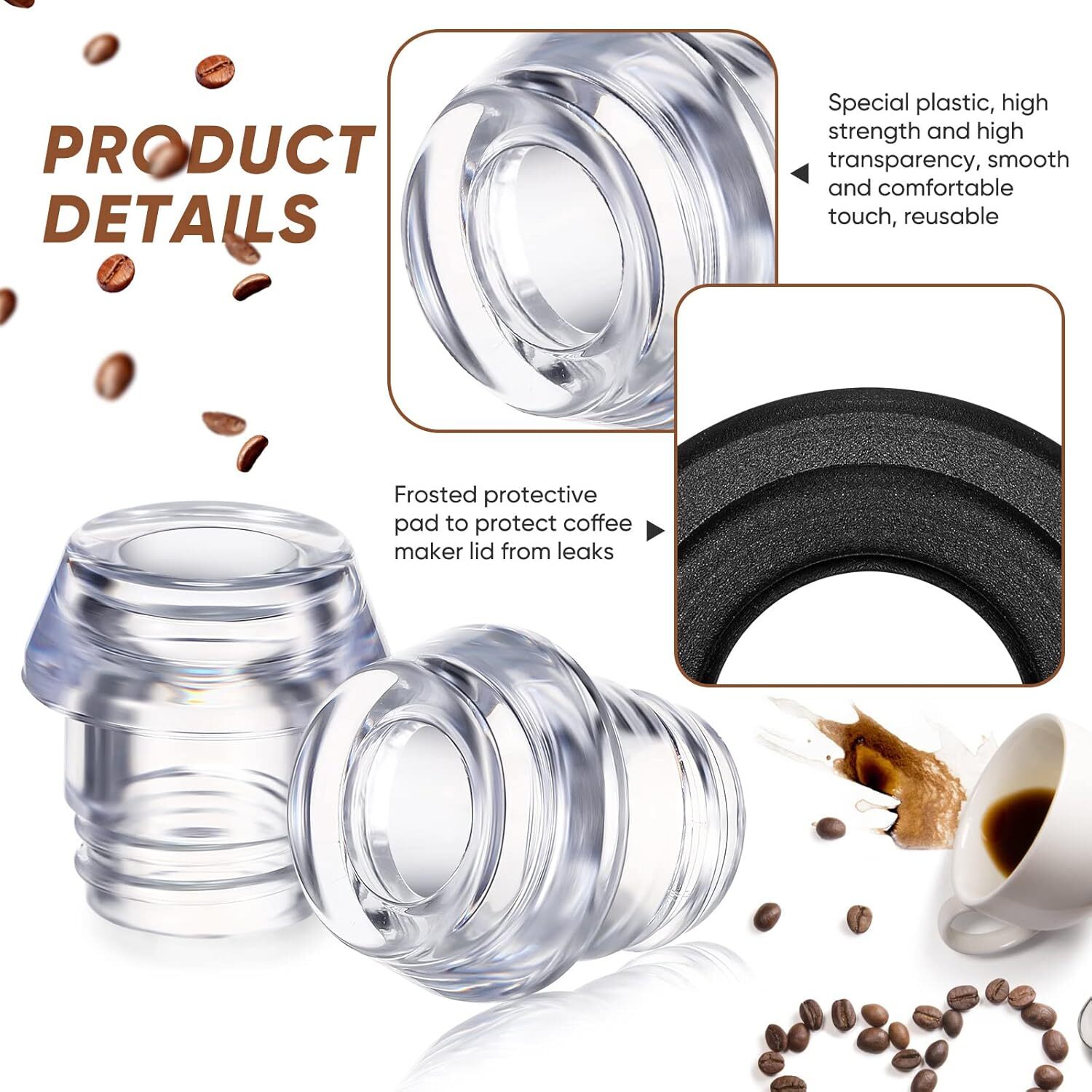 Farberware Coffee Percolator Replacement Top, 2 Sets, Transparent