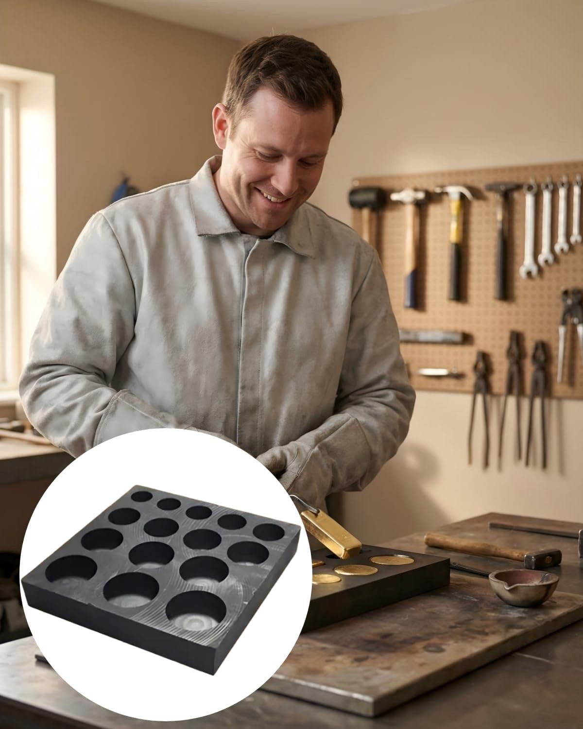 High Thermal Stability Graphite Mold for Casting Gold, Silver, and Copper Ingots