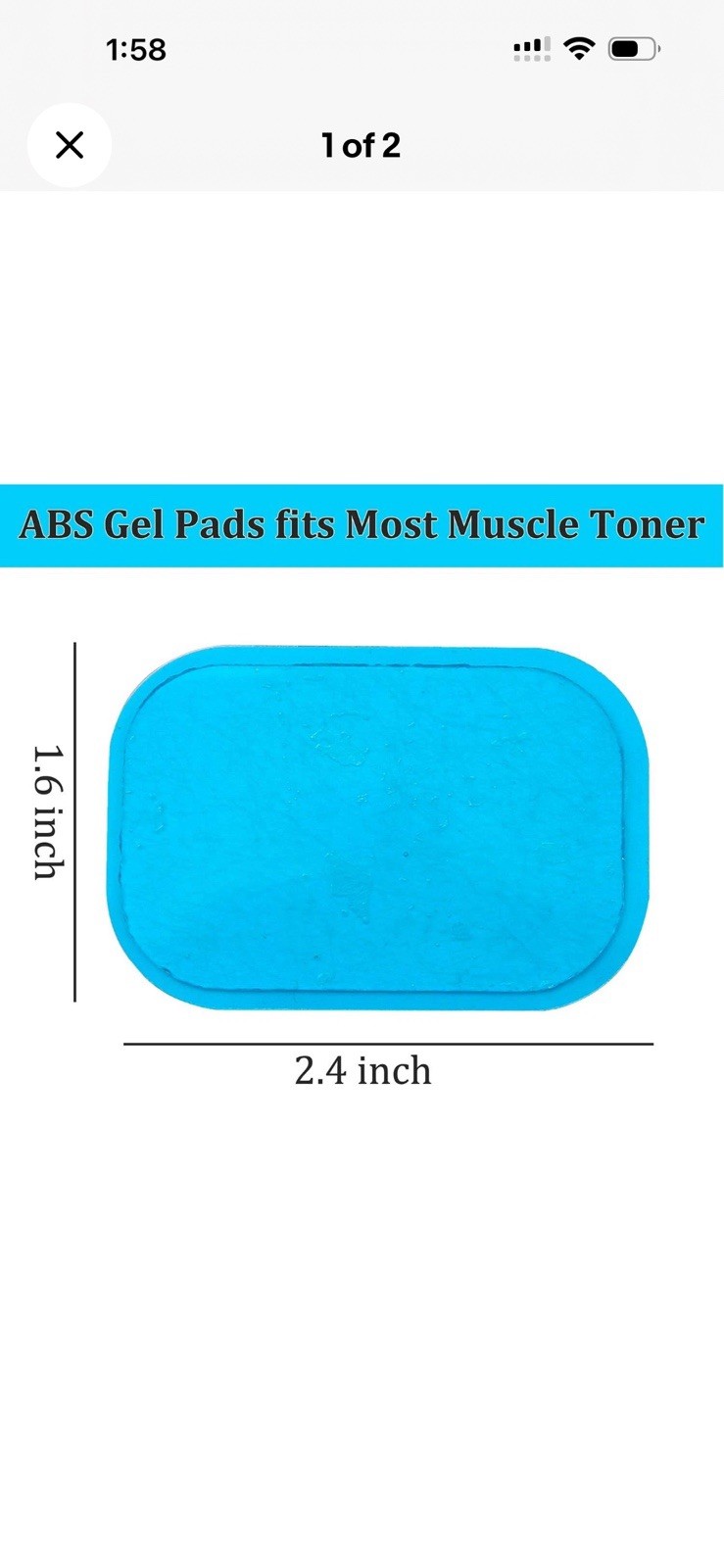 60PCS Ab Stimulator Gel Pads Replacement Gel Pads for Muscle Toner Abdominal EMS
