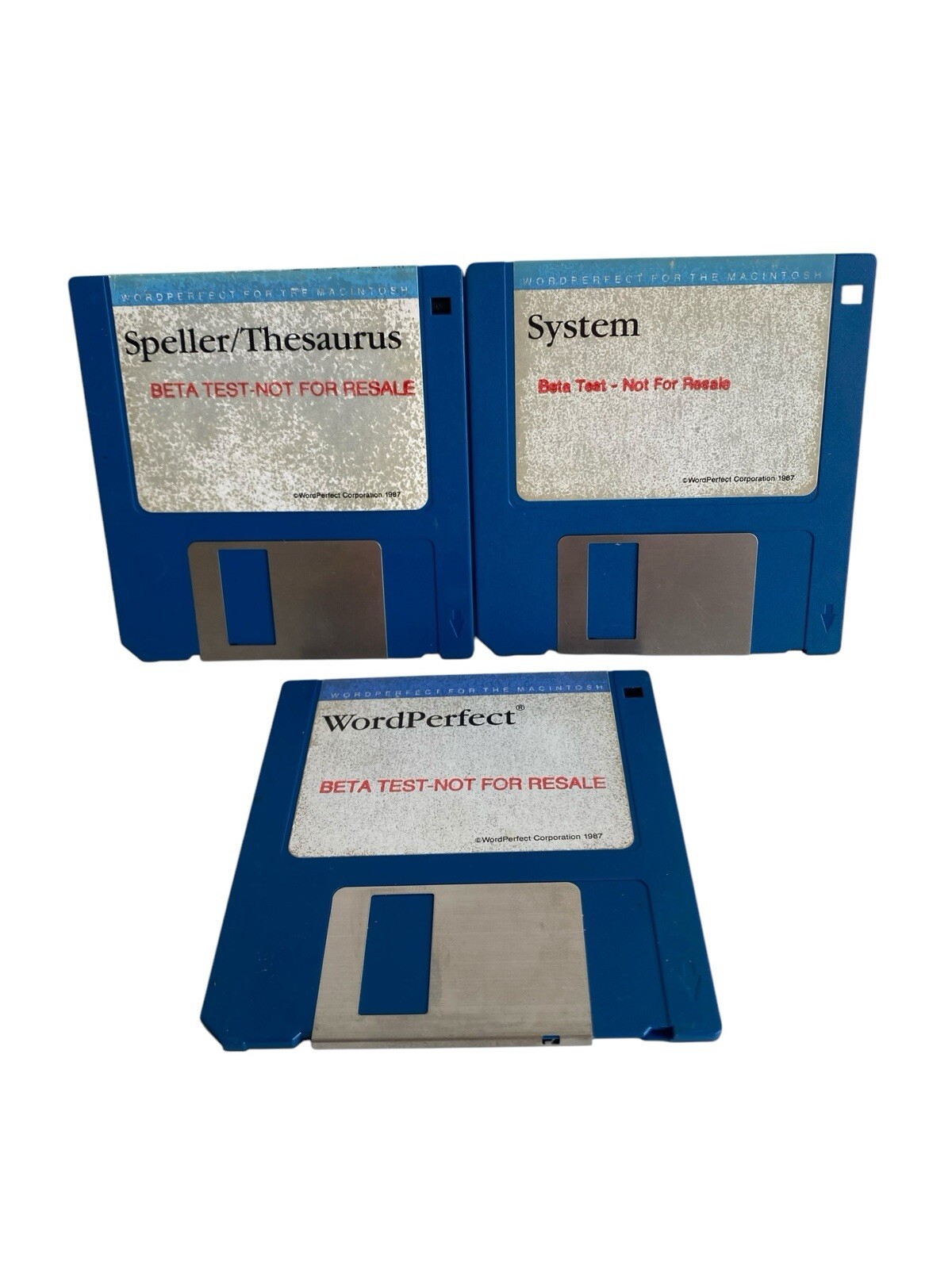 WordPerfect Apple Macintosh 3.5” Floppy Beta Test Not For Resale 1987