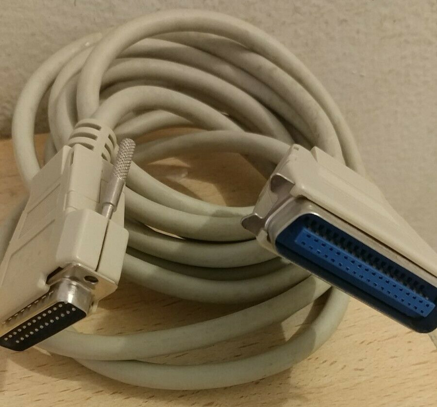 Printer cable for Commodore Amiga, ST 16-bit (including) parallel port 1.8 meters