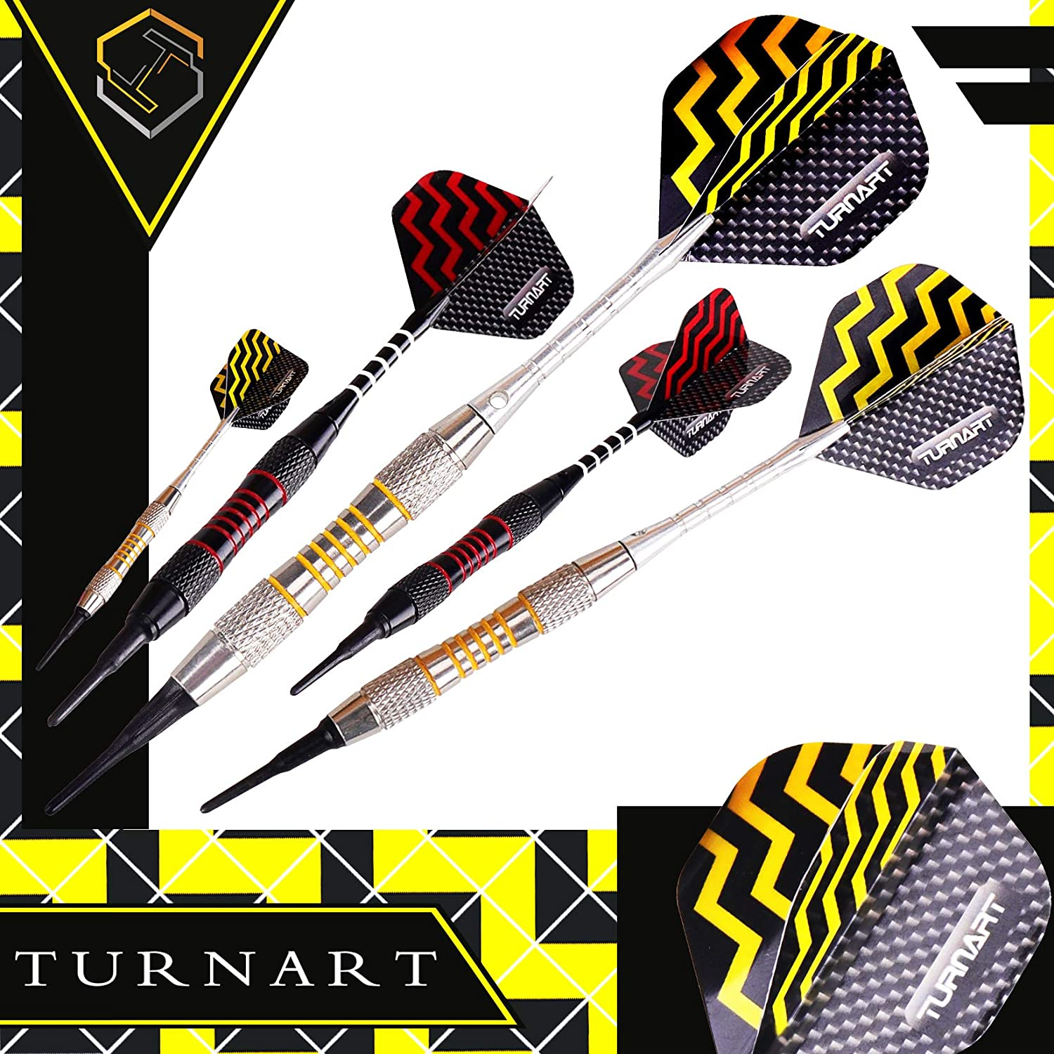 Darts Plastic Tip Professional Soft Tip Darts Set for Electronic Dartboard 9 Pc