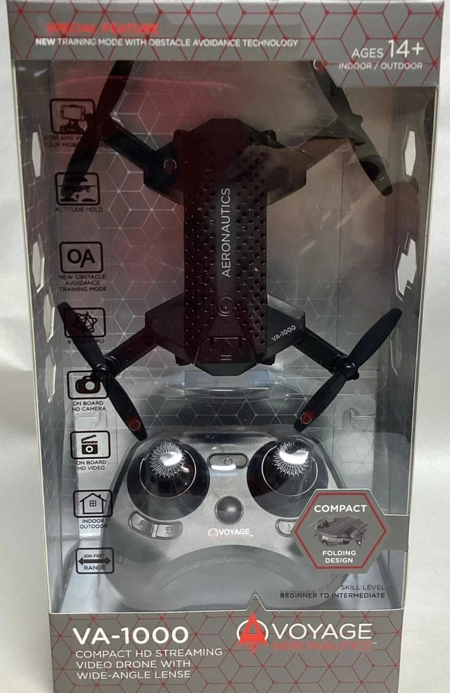 Voyage Aeronautics VA-1000 HD Streaming Drone with Wide Angle Lens NEW