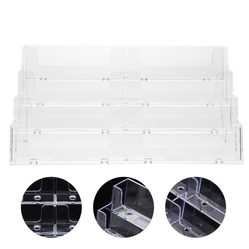 1Pcs Reusable Transparent Table Storage Box Business Case for Office Use