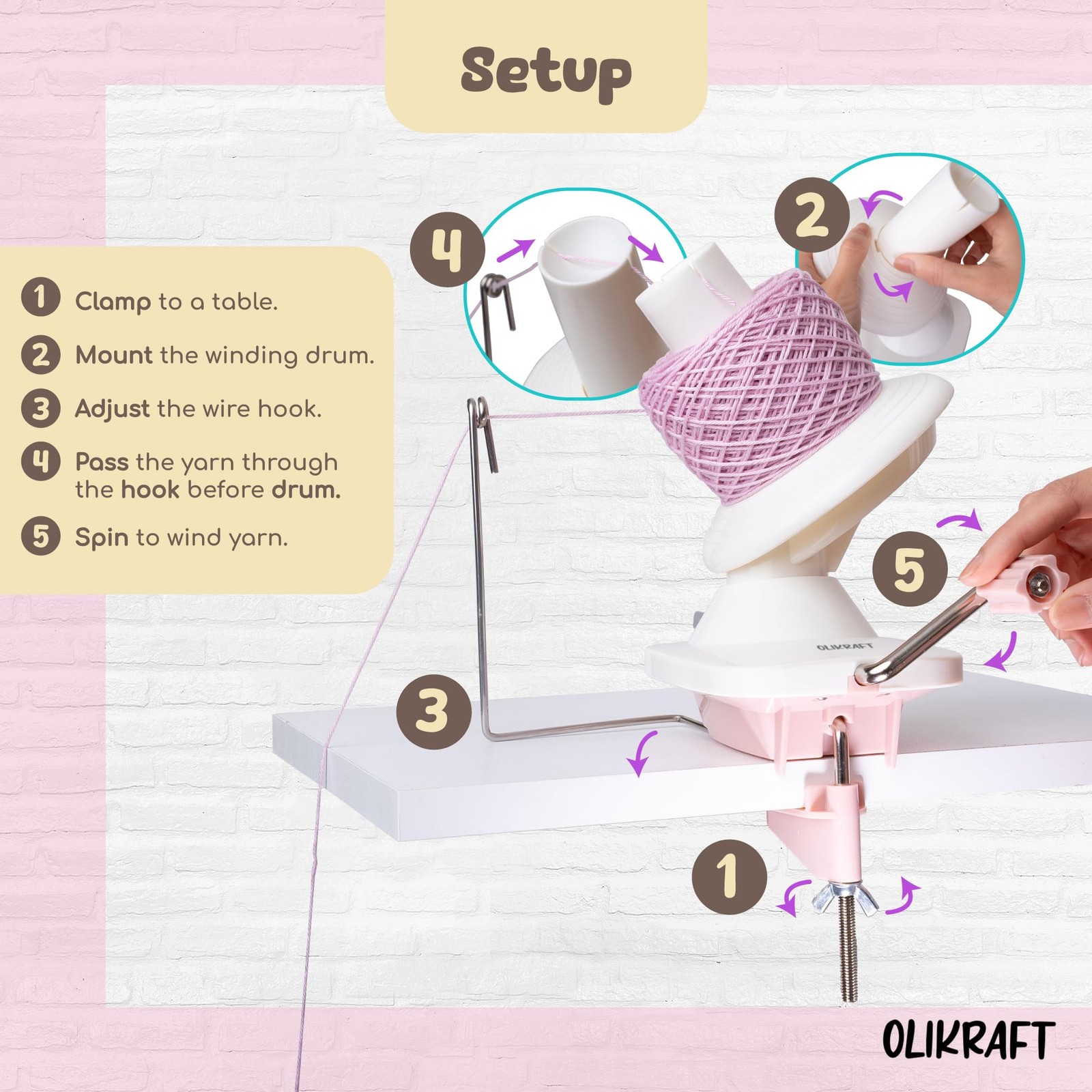 Manual Yarn Winder | Yarn Ball Winder, Roller, Baller Crochet Spinner for Cro...