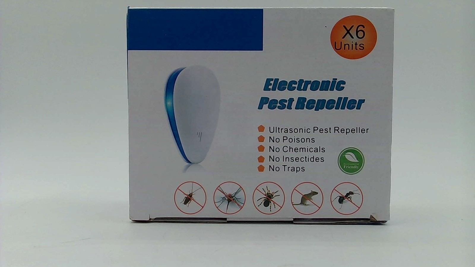 Electronic Pest Reject Control Ultrasonic Repeller Home Bug Rat Spider Roaches