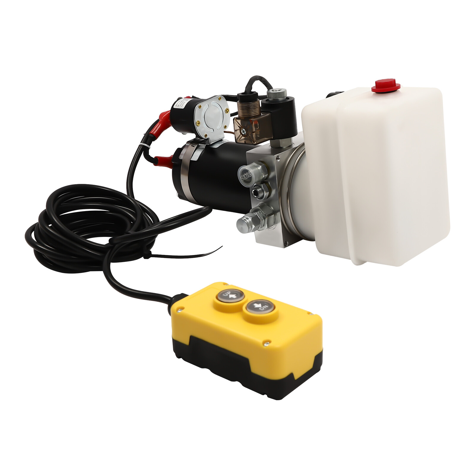 Hydraulic Power Unit 12V, Single Acting Dump Hydraulic Pump for Dump Trailer