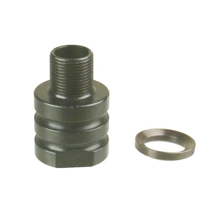 Steel 5/8x24 Thread To 1/2x28 Thread Convert Adapter With Free Crush Washer