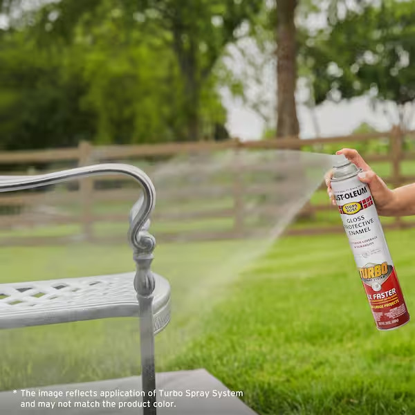 Rust-Oleum 24 oz Stop Rust Turbo Spray System Gloss White Spray Paint