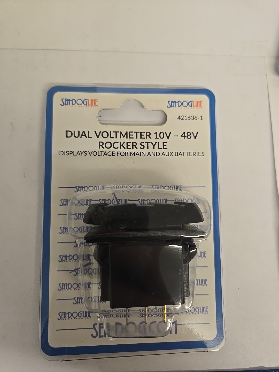 Seadog 421636-1 Sea-dog Dual Volt Meter Rock Switch 10v-48vdc (4216361)