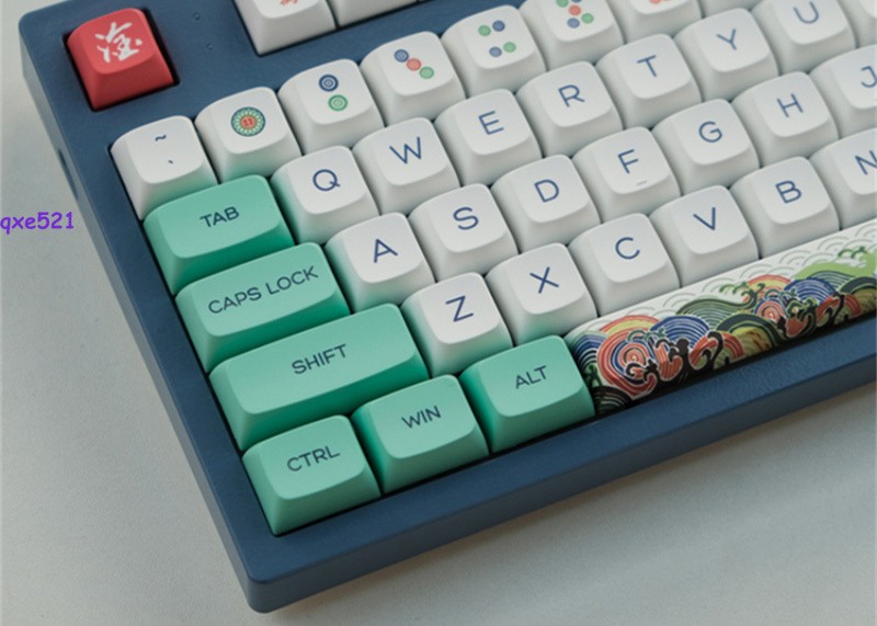 Mahjong Theme Keycap Complete Compatible With 104/68/87/980 Mechanical Keyboard