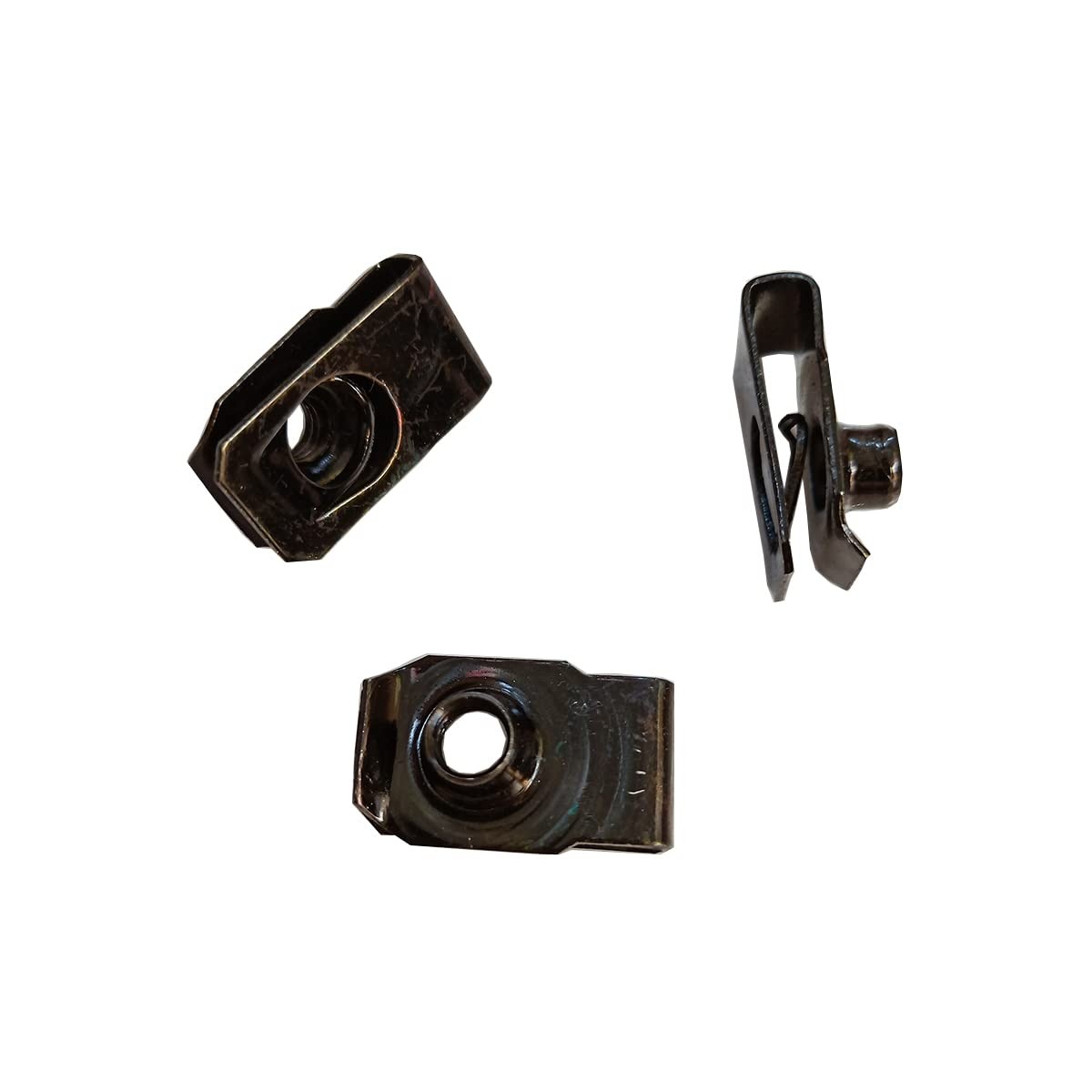 Zhoushi World M6 U -Style Clip-On Nut,U-Type Fasteners (Pack of 30) Black