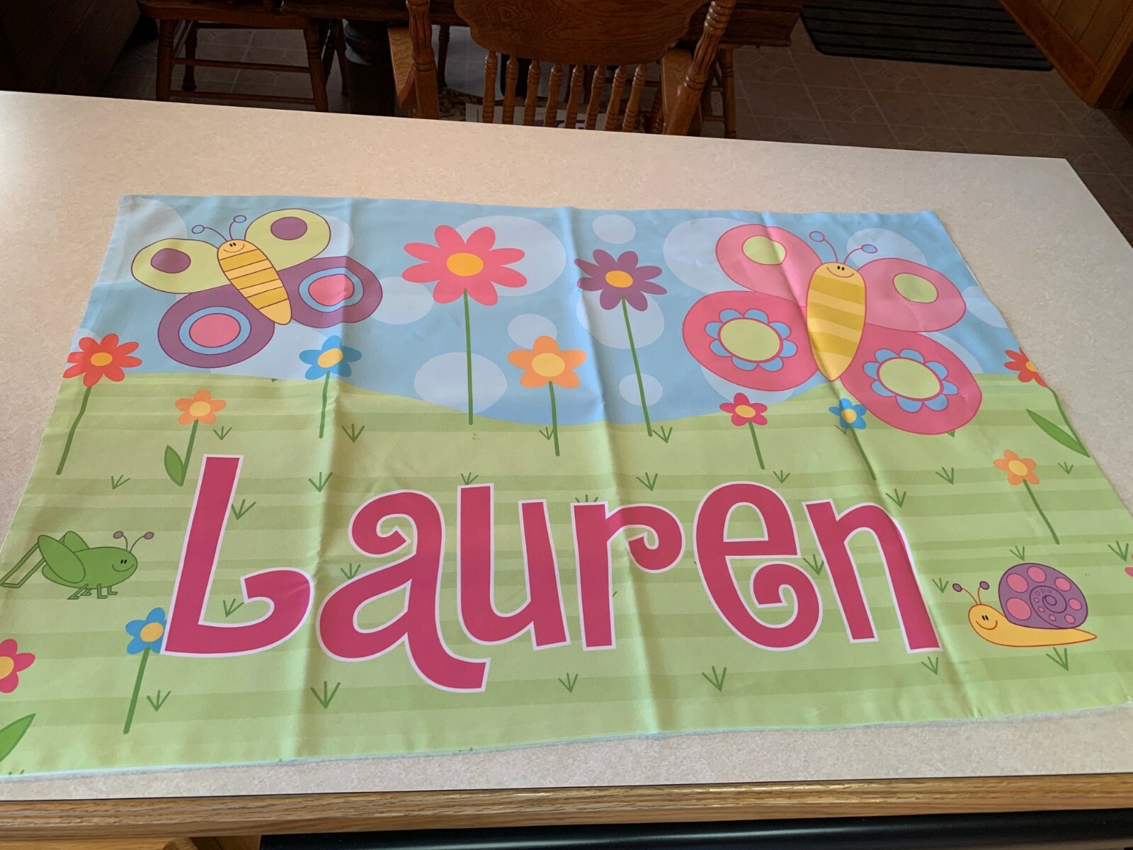 Floral Spring Print Standard Size Pillowcase - Printed with name - Lauren