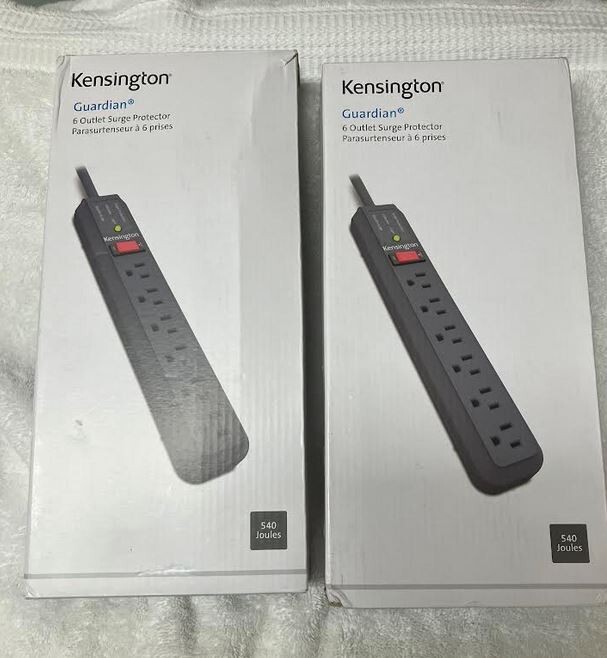 Surge Protectors 6 Outlets 15 ft Cord 540 Joules Black- Kensington Guardian