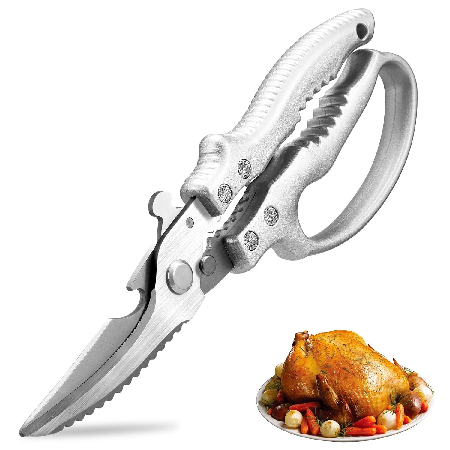 Heavy Duty Razor Sharp Poultry Shears Kitchen Scissors for Chicken Bones