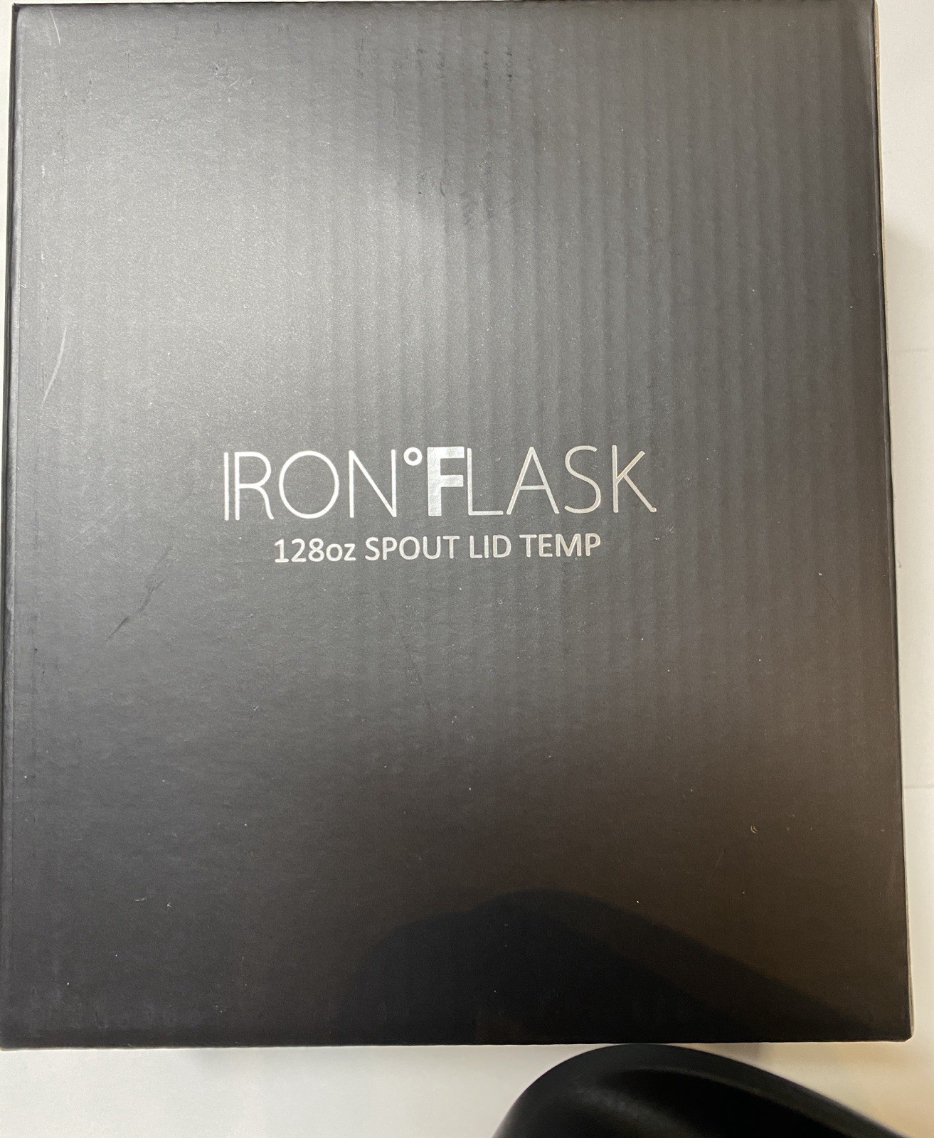 Iron Flask 128 oz Spout Lid Temp New in Box Black with Handle