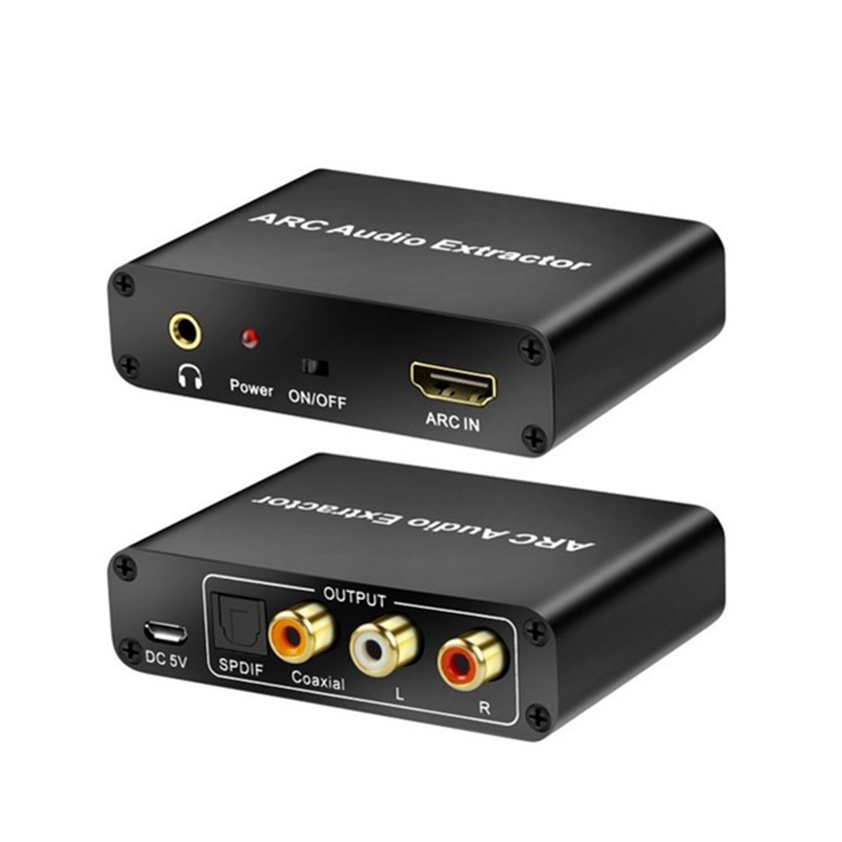 Micro USB HDMI-Compatible ARC Audio Power Adapter Support SPDIF/RCA/3.5mm Stereo