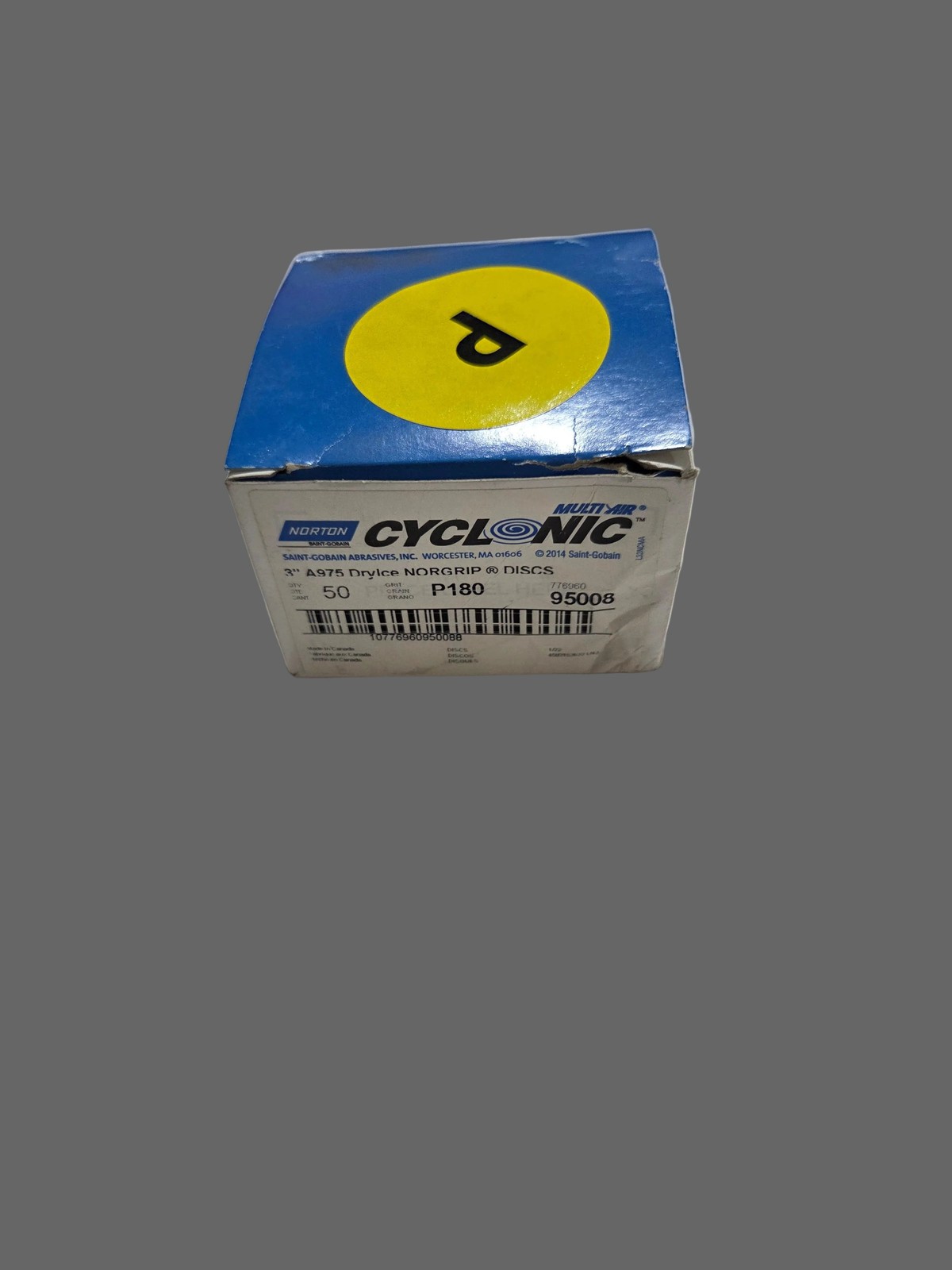 Norton 95008 A975 Dry Ice Multi-Air Sanding Disc 3" P180 Grit