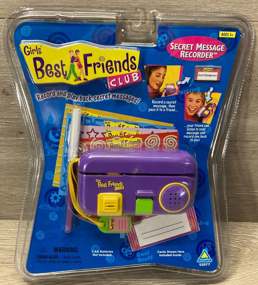 Vintage Girls best friends club secret message recorder 1999 TOYMAX new