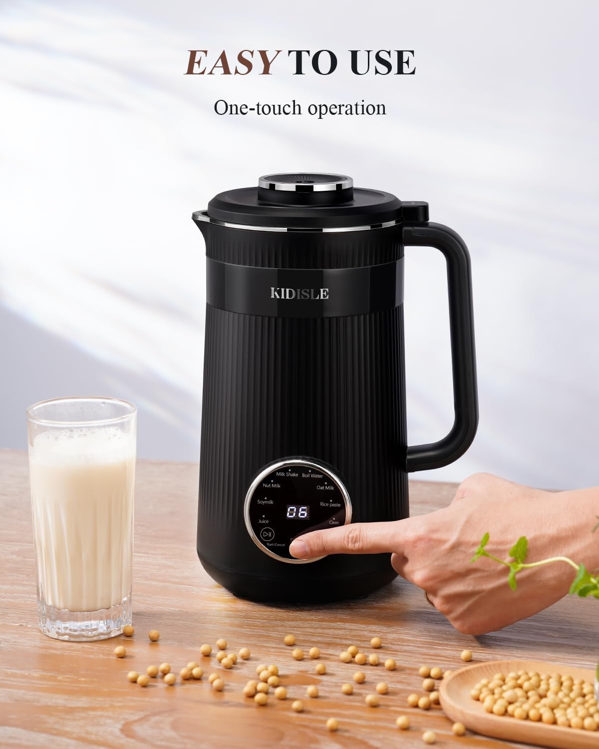 Programmable Soy Machine for Almond & Coconut Milk - Self-Cleaning & Compact
