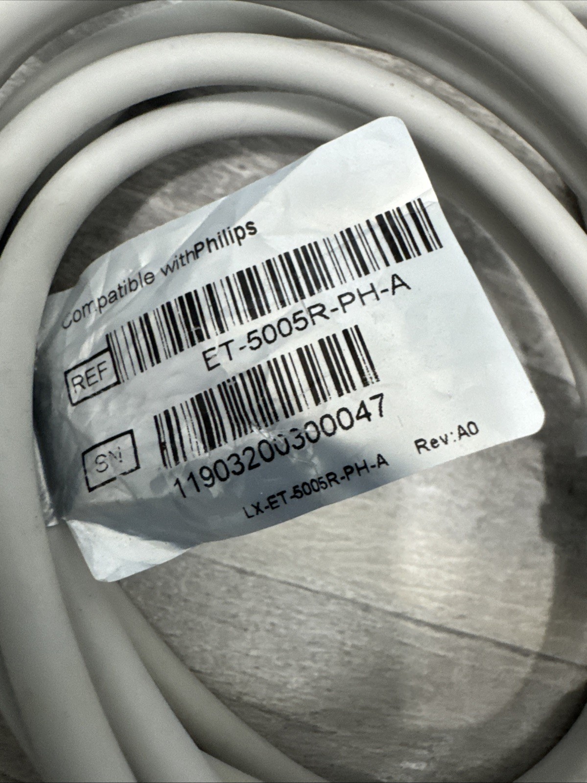 Philips (compatible) ECG trunk cable, specifically the ET-5005R-PH-A model.
