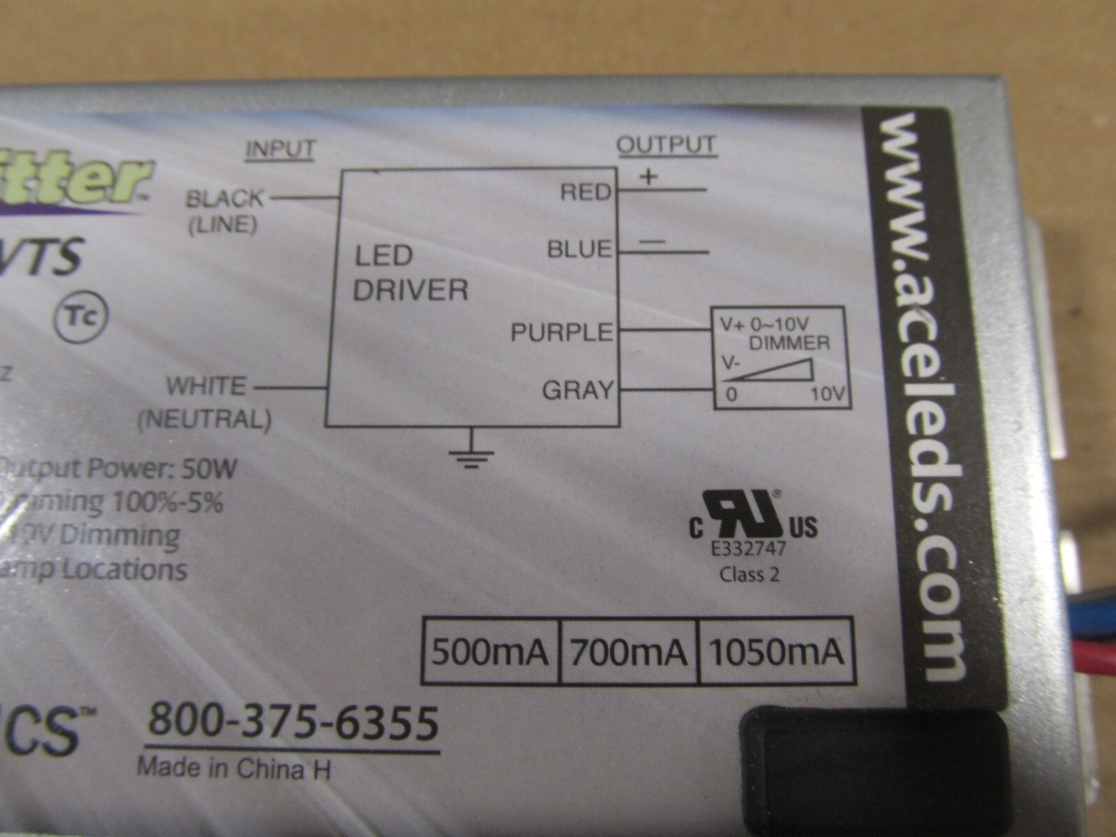 AC Electronics AC-50CD1.05UVTS Switch-Hitter LED Driver