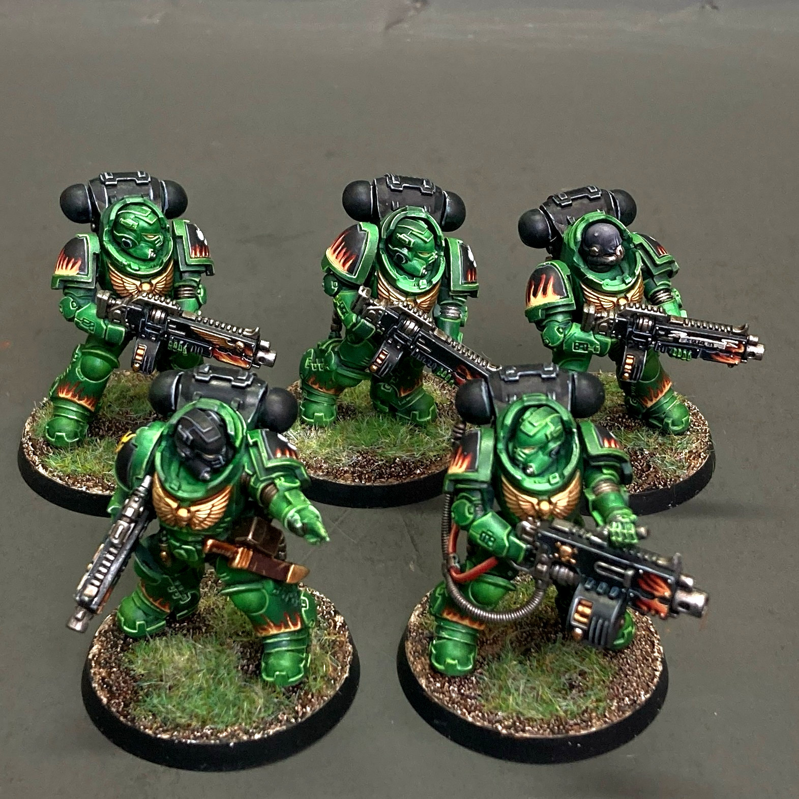 Heavy intercessors Warhammer 40k Space Marines Salamanders Pro Painted Squad