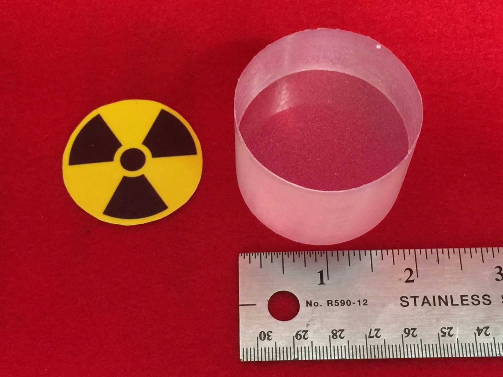 Bicron BC-408 Plastic Scintillator 2" diameter by 1.5" length (50mm X 38mm)