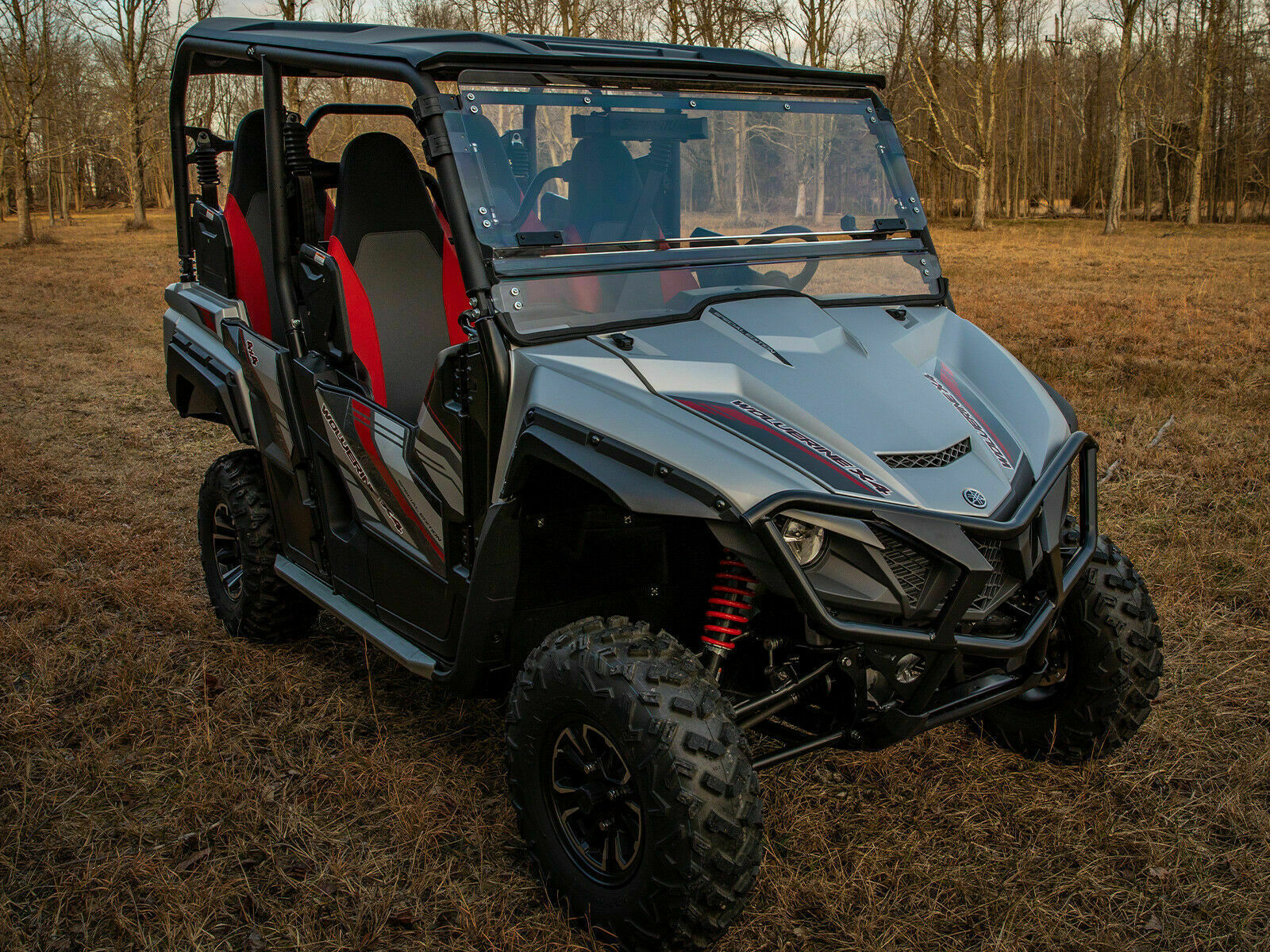 SuperATV Scratch Resistant Flip Windshield for Yamaha Wolverine X4X2