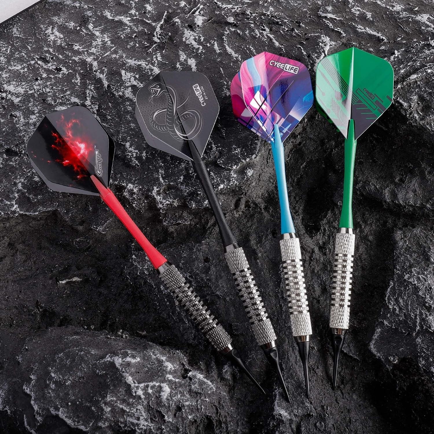 Darts Plastic Tip - 18Pcs Soft Tip Darts Set for Electronic Dart Board