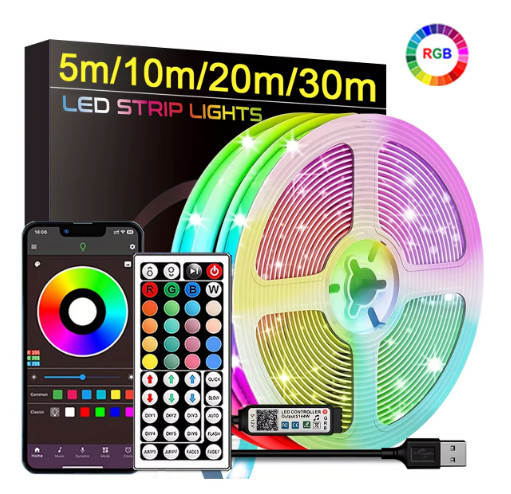 RGB Led Strip Lights 5m 10m 20m 30m Led Room Light with APP Control