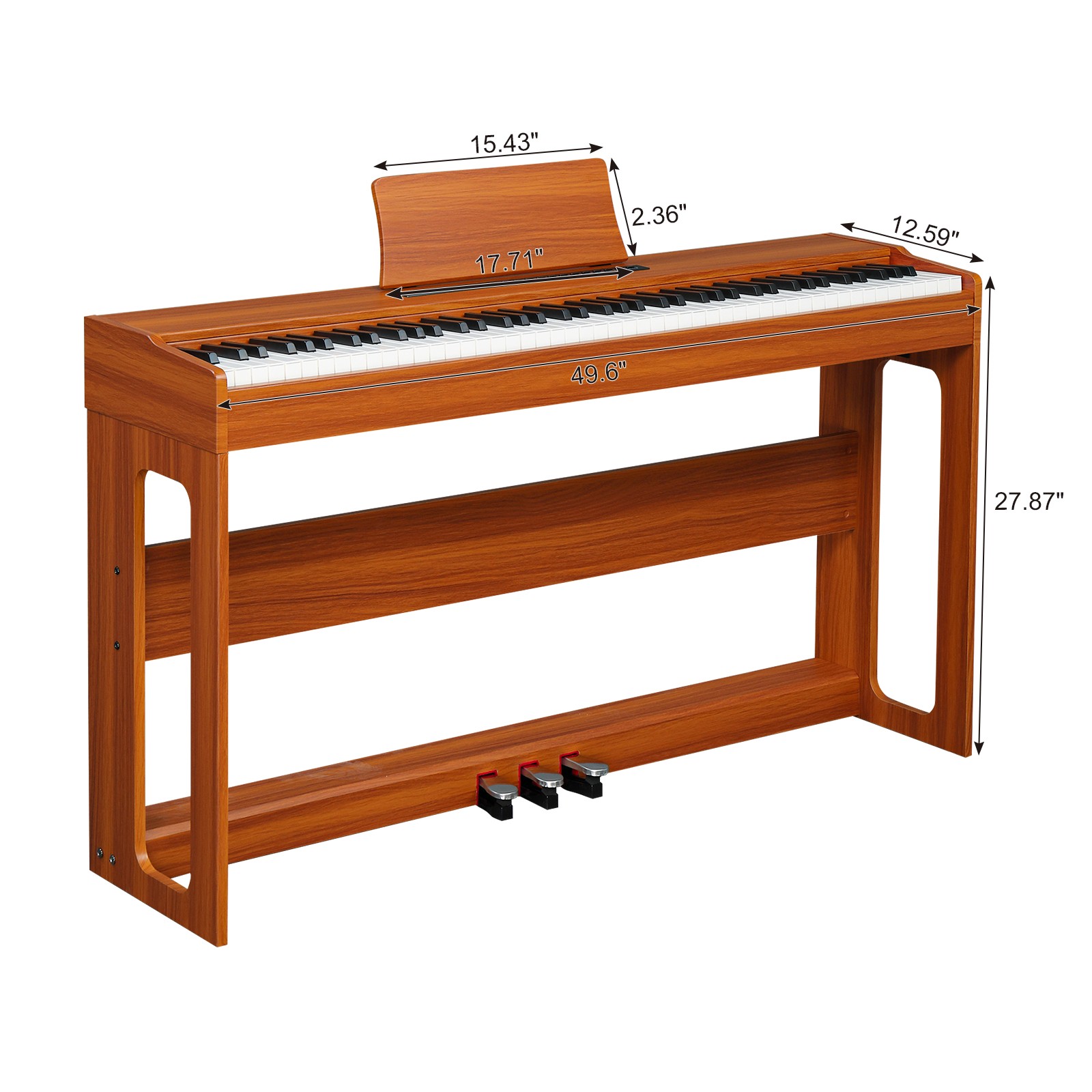 Glarry 88 Key Digital Home Piano for Beginner,Full Size Keyboard Bluetooth