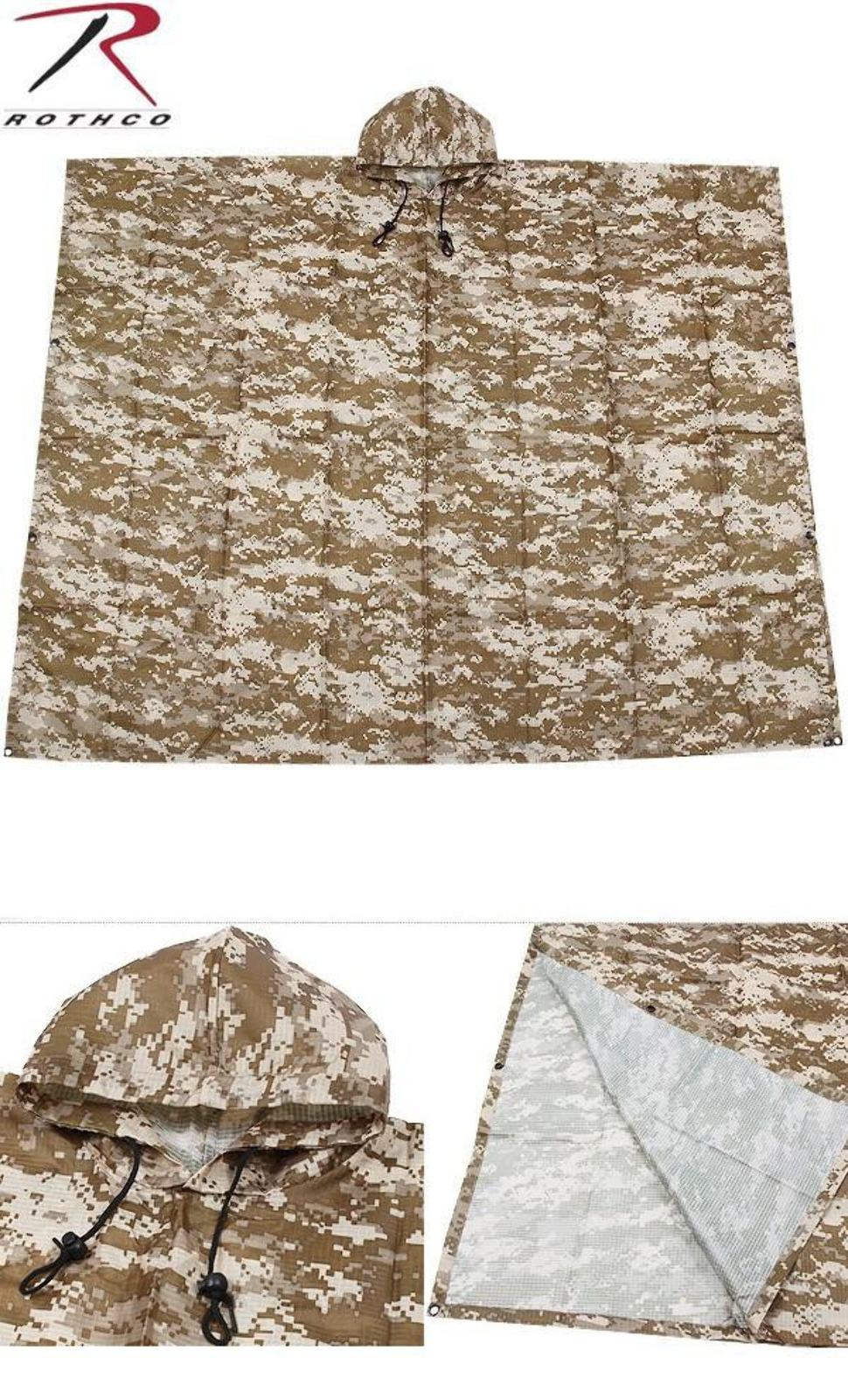 G.I Style Rip-Stop Poncho - Desert Digital