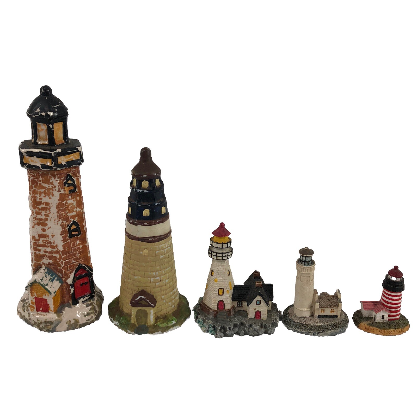 Lot of 5 Lighthouses Ceramics Diverse Collection