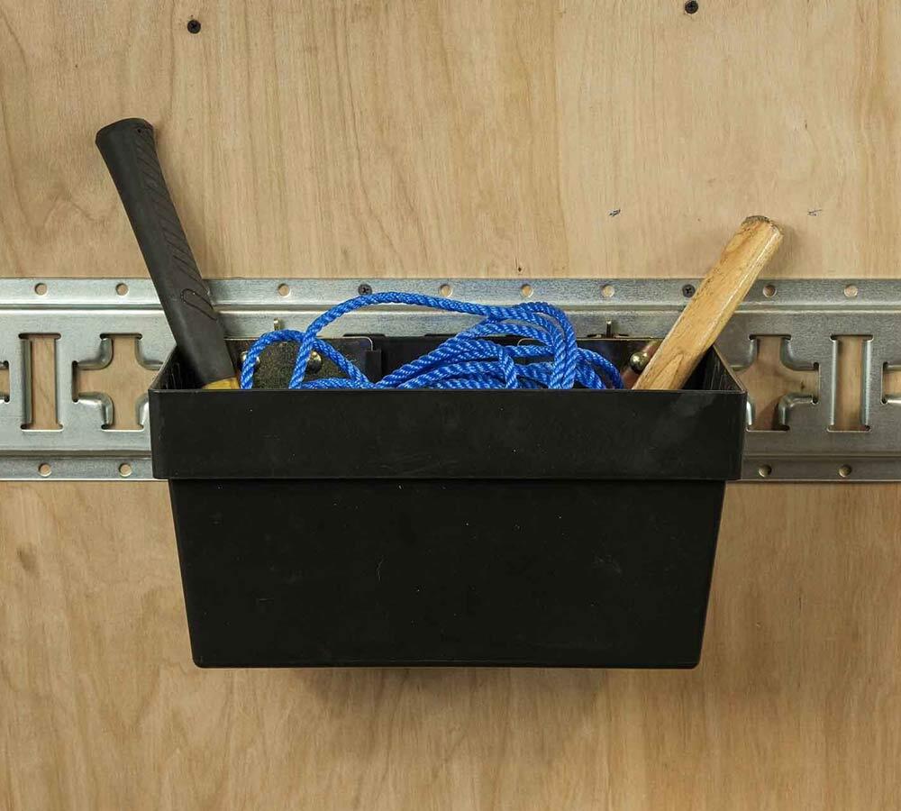 Heavy Duty Large E-Track Storage Bin for E-Track System, Enclosed Trailer Basket