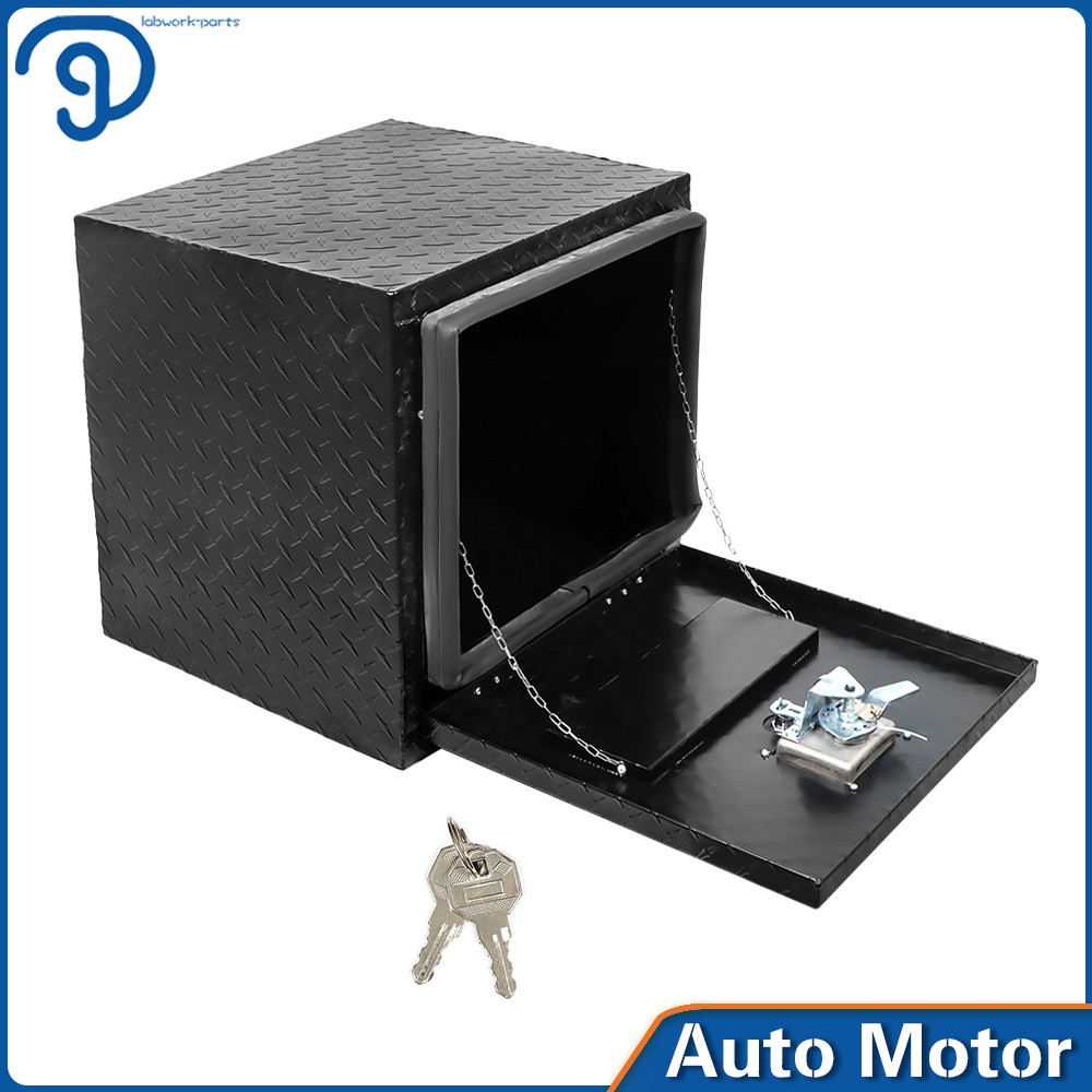 18"X17"X18" Truck Underbody Tool Box Trailer RV Tool Storage Under Bed W/Lock