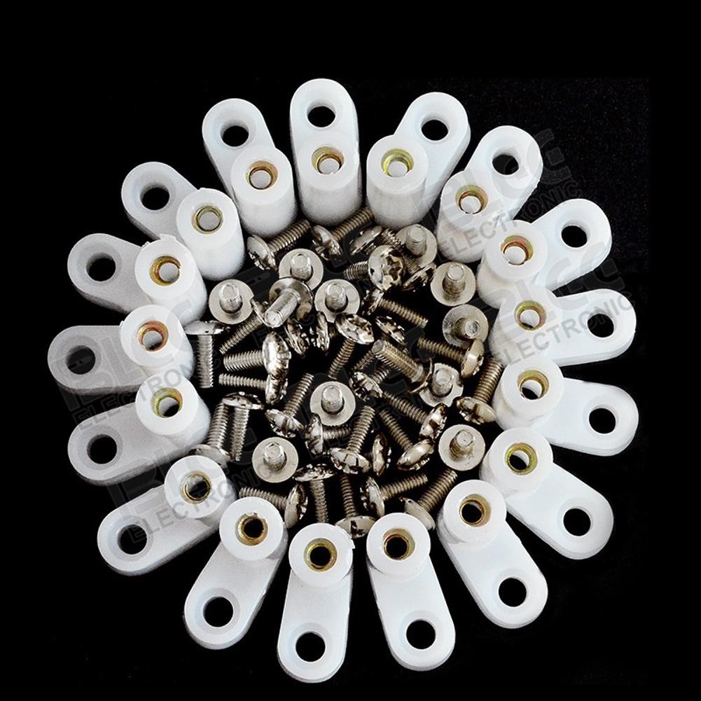 50Pack L Type PCB Mounting Feet With 100Pcs Screws For JAMMA MAME Game PCB Board
