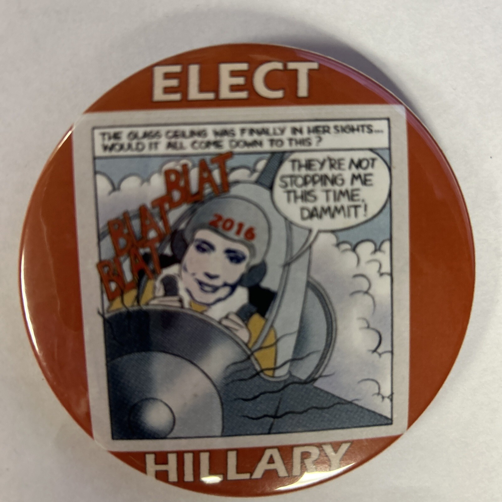 ELECT HILLARY Clinton  3" pinback button pin