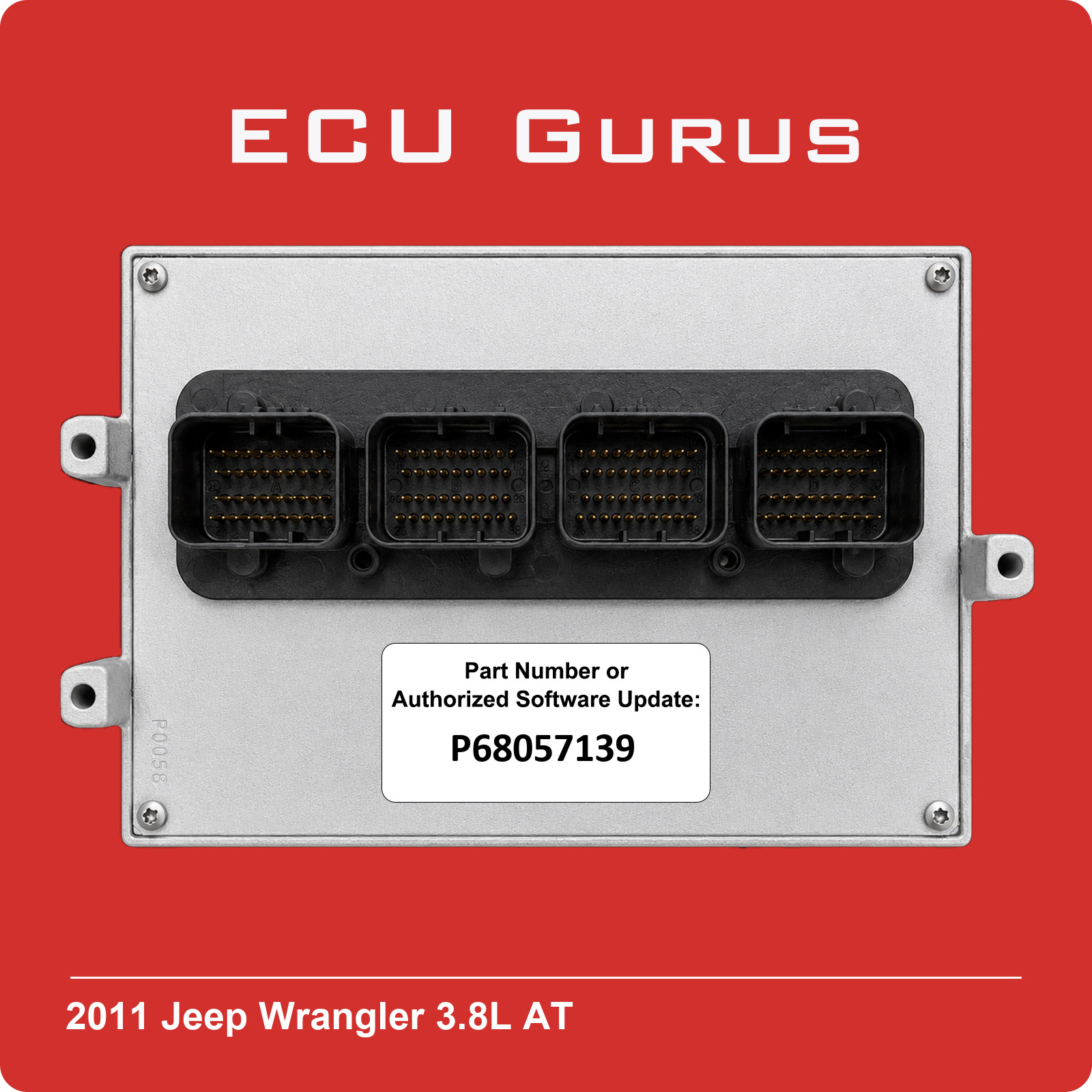 2011 Jeep Wrangler 3.8L Engine Computer P68057139 "VIN Programmed" ECM PCM