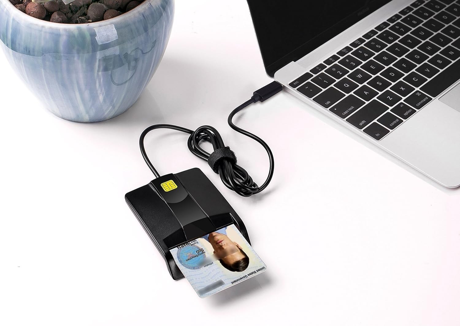 USB-C CAC Card Reader: DOD Military Approved Smart Card Reader for Secure Access