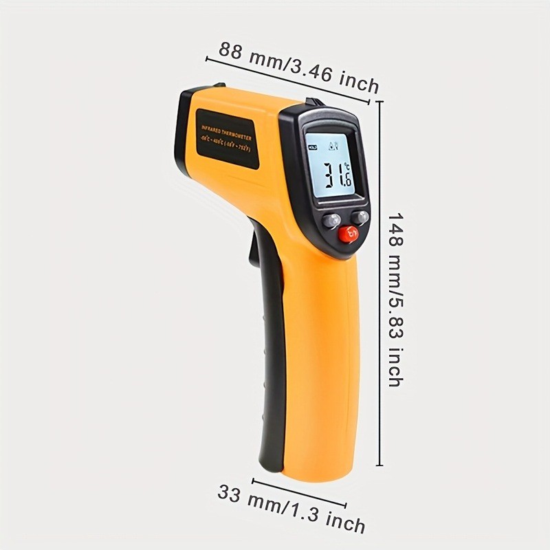 Heat-Resist, Mark-Clear, Durable Digital Thermometer Gun Suitable for Cooking