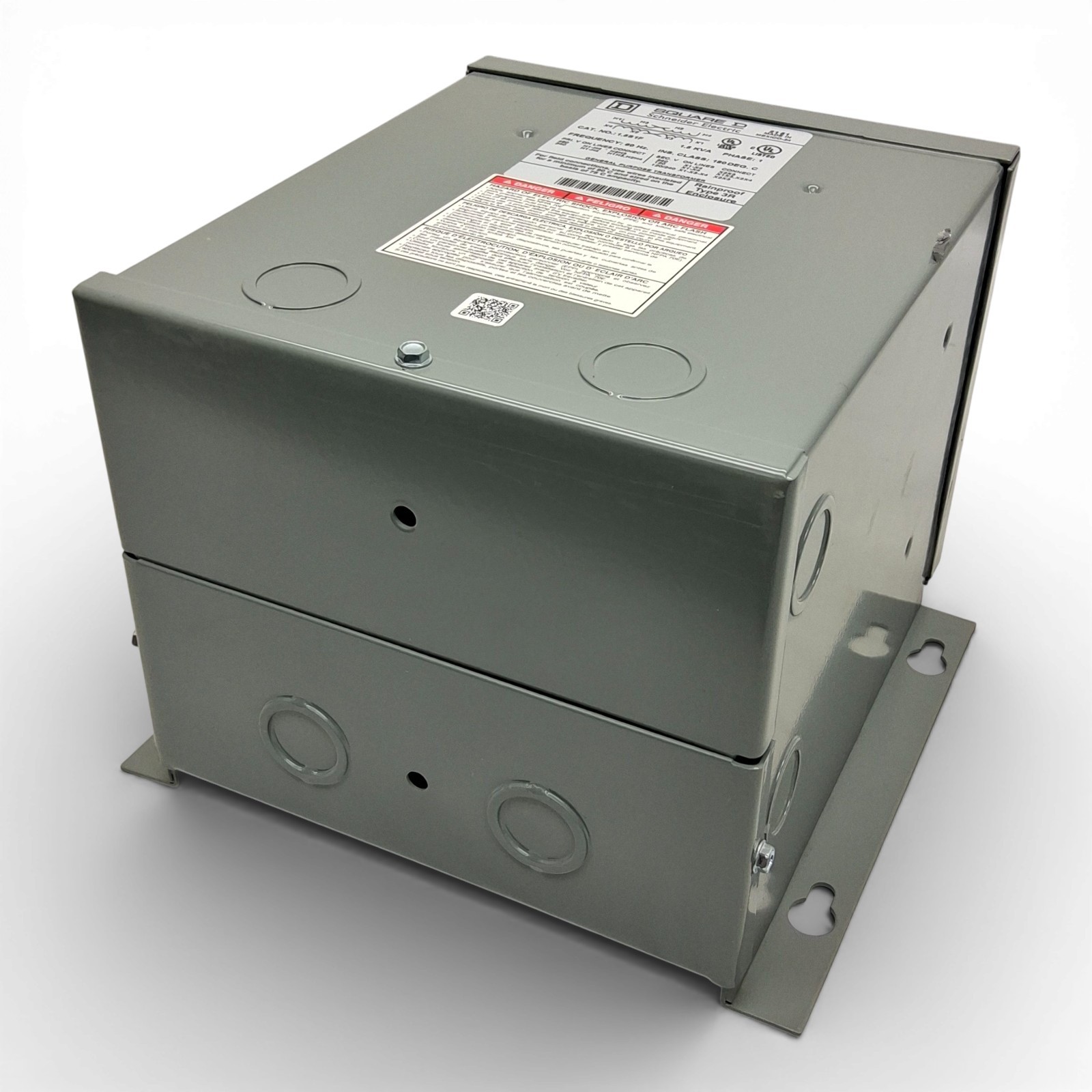 Square D Schneider 1.5S1F Transformer 1.5 kVA 60Hz Single Phase 240x480V–120/240