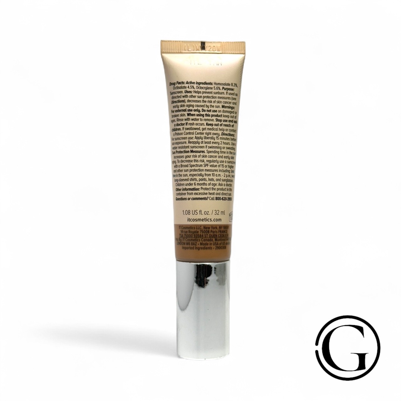 IT COSMETICS CC + NUDE GLOW COLOR CORRECTING MEDIUM COVERAGE TINT NEUTRAL TAN