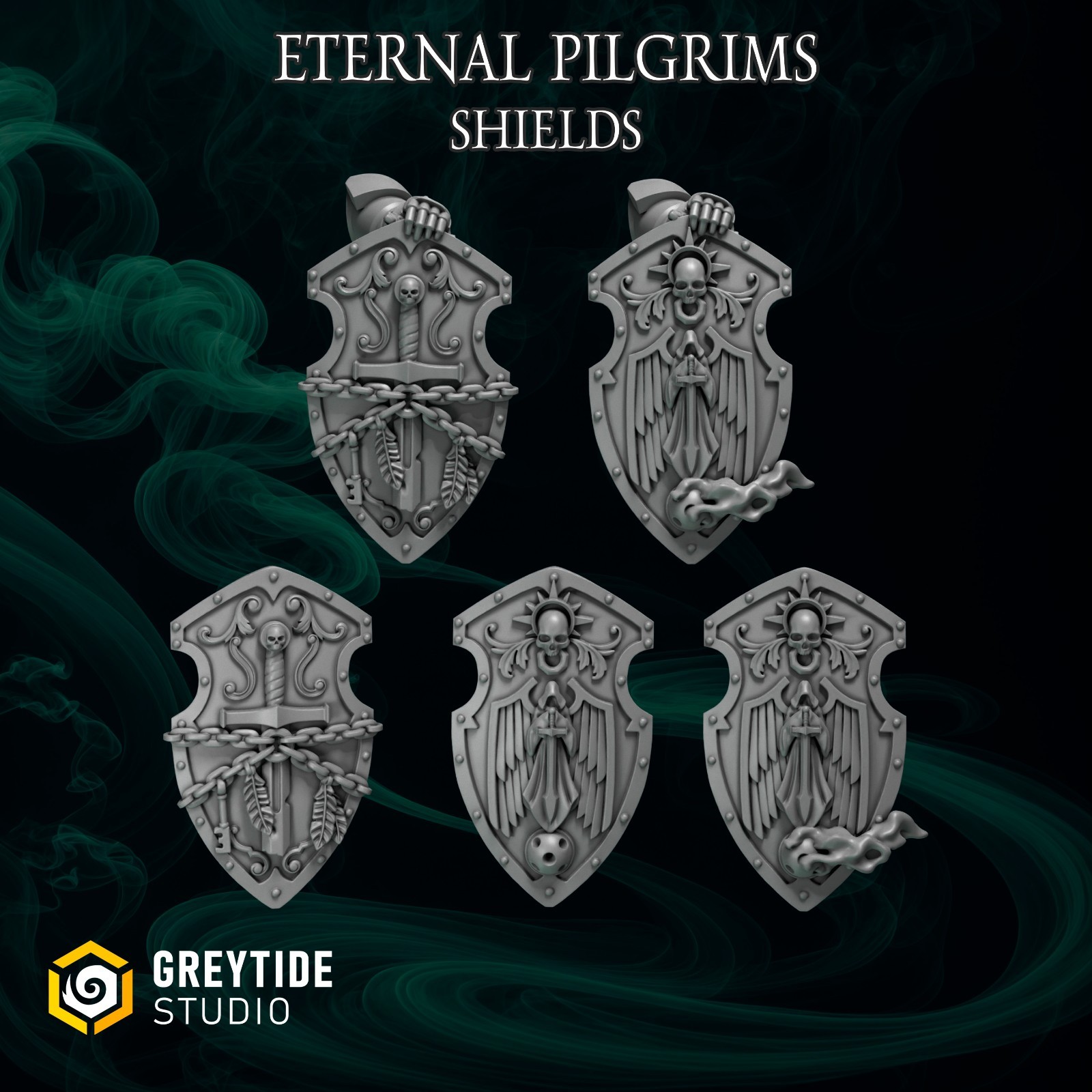 Eternal Pilgrims Big Armor Upgrade Bits | 16K Resin 3D Printed [Greytide]