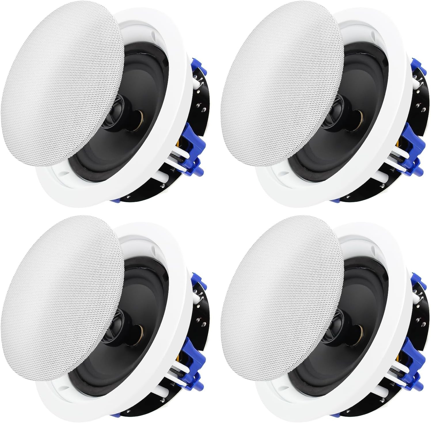 Studiofinix 4x 6.5" Flush Ceiling Speakers 640W 2 Way Home Theater, Living Room