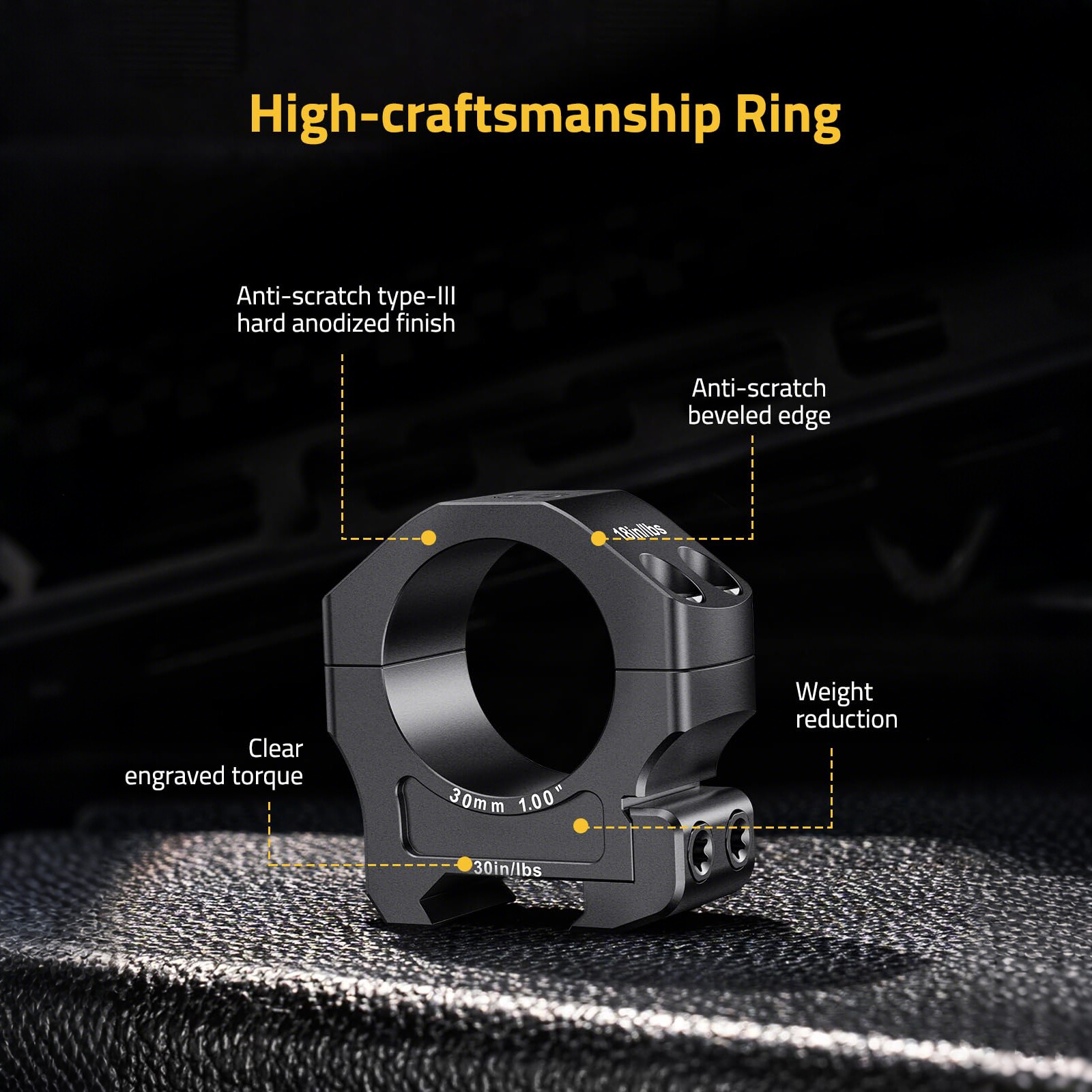 30mm Scope Rings 2Pcs Medium Profile Scope Mount 7075 Aluminum - Picatinny Rails